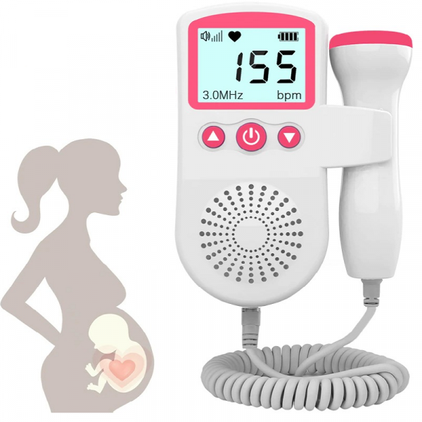 Fetal Doppler Monitor | Baby Heart Monitor with 3MHz Probe | Easy-to-Use Device for Expectant Mothers 0