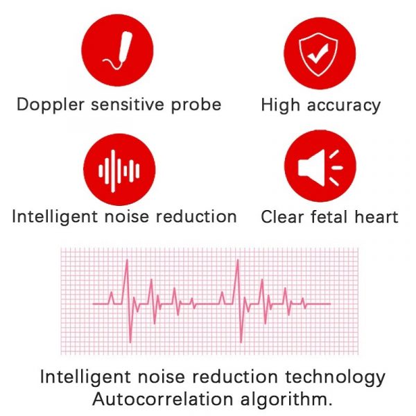 Fetal Doppler Monitor | Baby Heart Monitor with 3MHz Probe | Easy-to-Use Device for Expectant Mothers 4