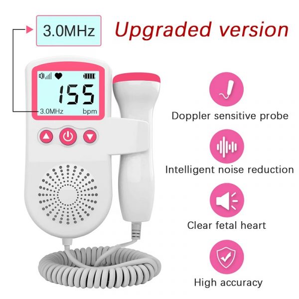 Fetal Doppler Monitor | Baby Heart Monitor with 3MHz Probe | Easy-to-Use Device for Expectant Mothers 7