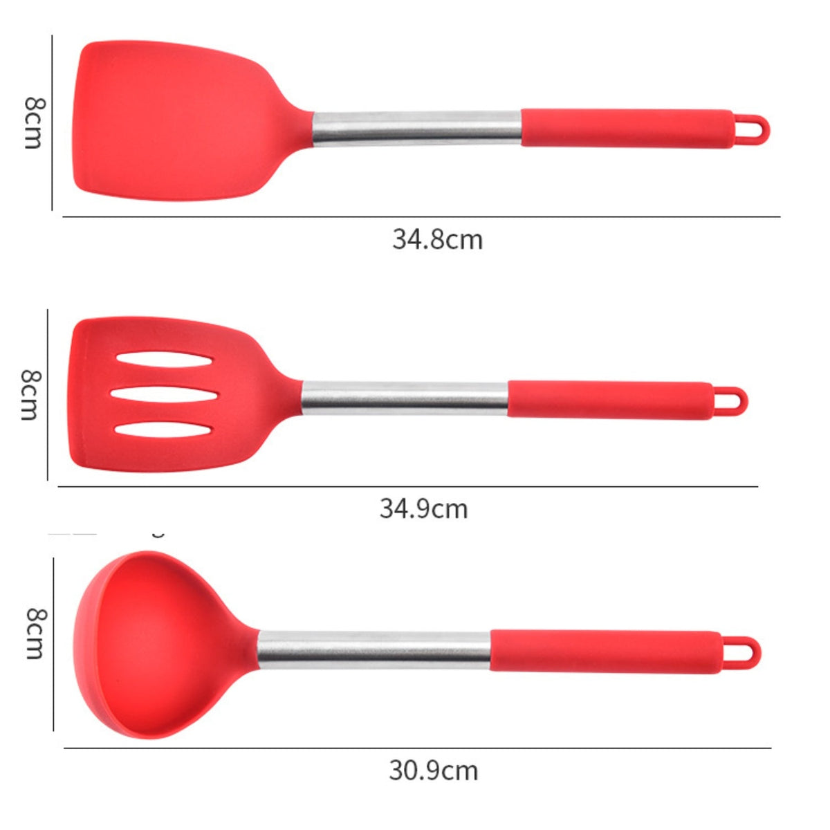 FlexiChef Silicone Kitchen Utensil Set | 3pcs 5