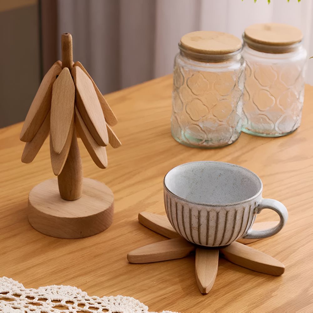 Foldable Wooden Trivets | 3 Pcs Set 2