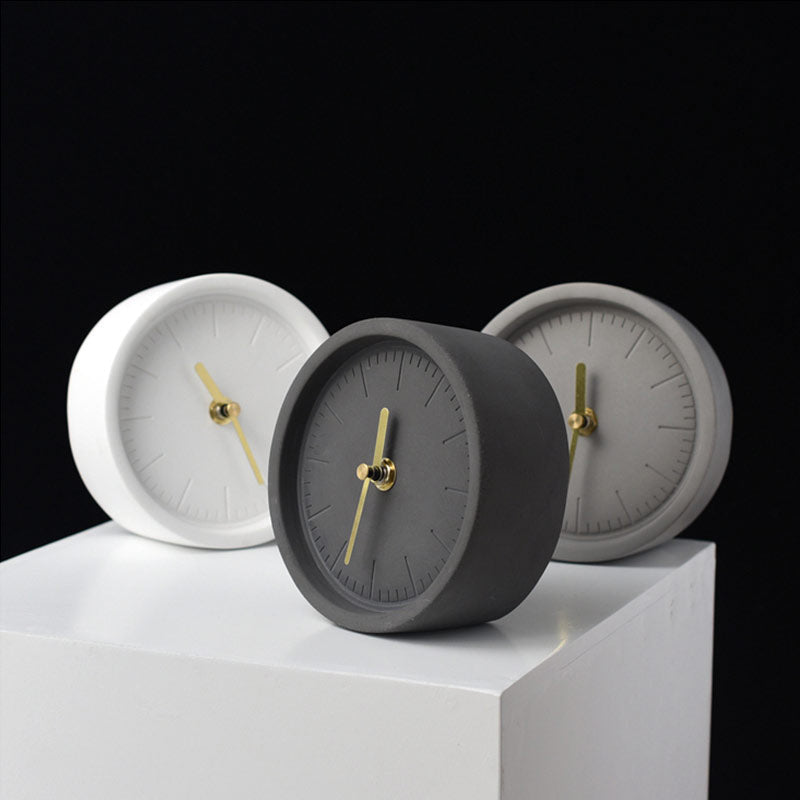 Minimalist Concrete Desk Clock