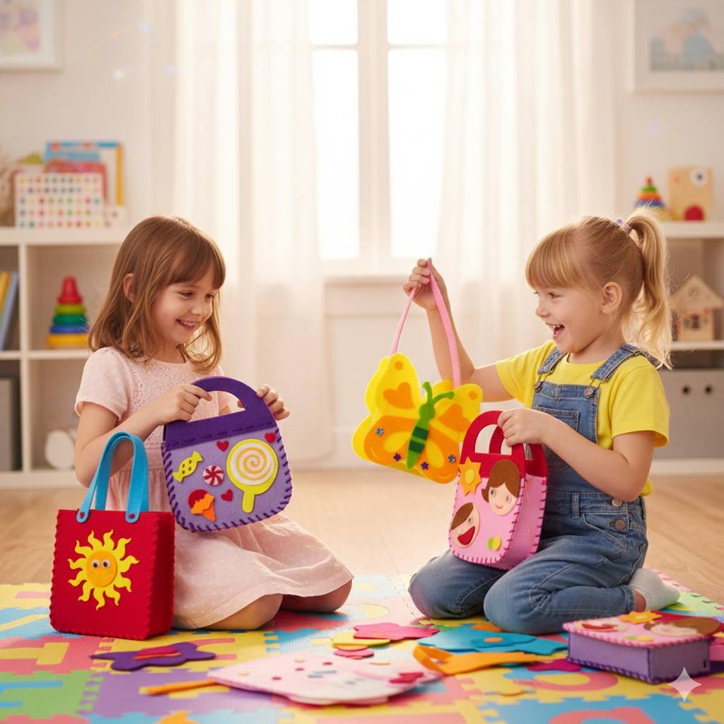 Kids DIY Felt Bag Sewing Craft Kit