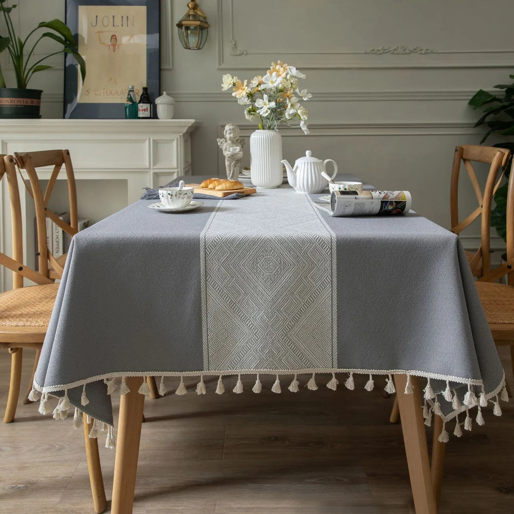 Glisstra Geometric Tassel Tablecloth 1