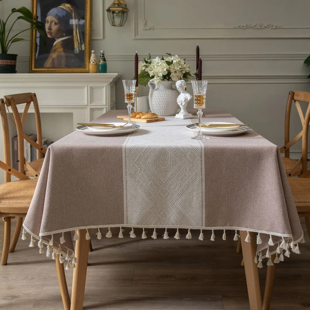 Glisstra Geometric Tassel Tablecloth 2