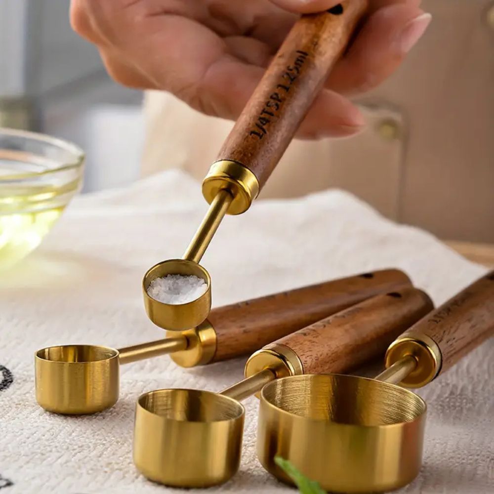 Golden Measuring Spoon Set 2
