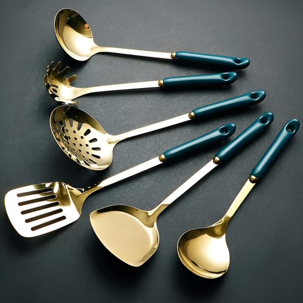 Golden Stainless Steel Utensil Set 0