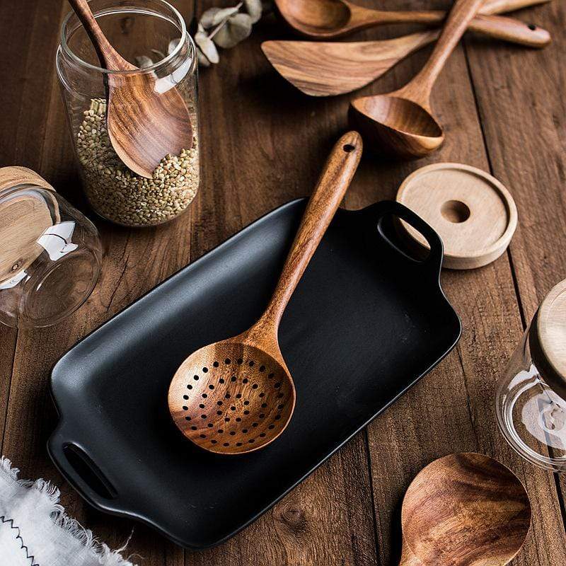 Handmade Teak Wooden Kitchen Utensils | 7 Sets 1