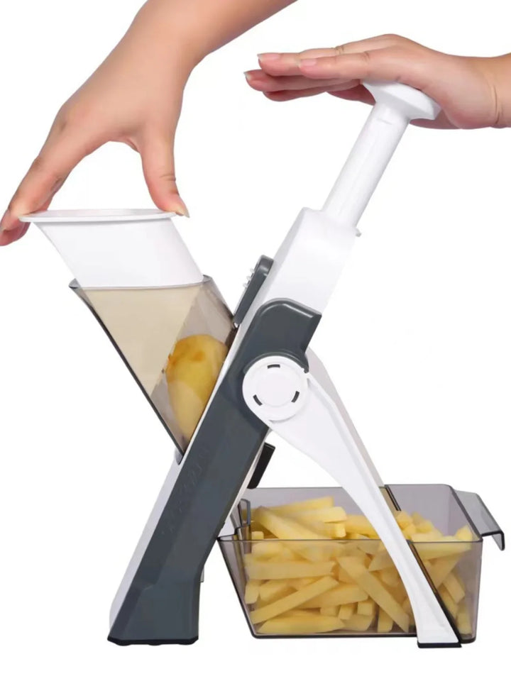 Kitchen Slicer With Adjustable Thickness And Collection Container - Cooking Gadget | Kitchen Tool | Multi-Function