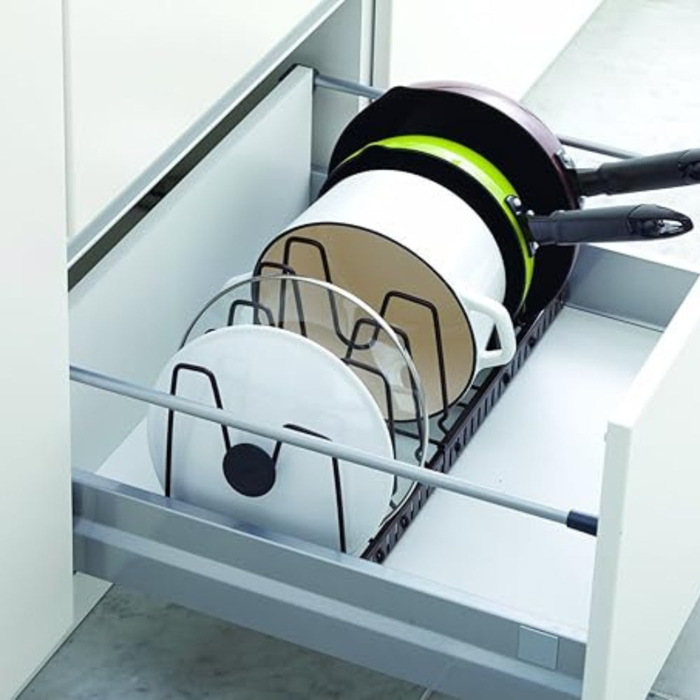 Iron Dish Pot Lid and Utensils Storage Rack 8