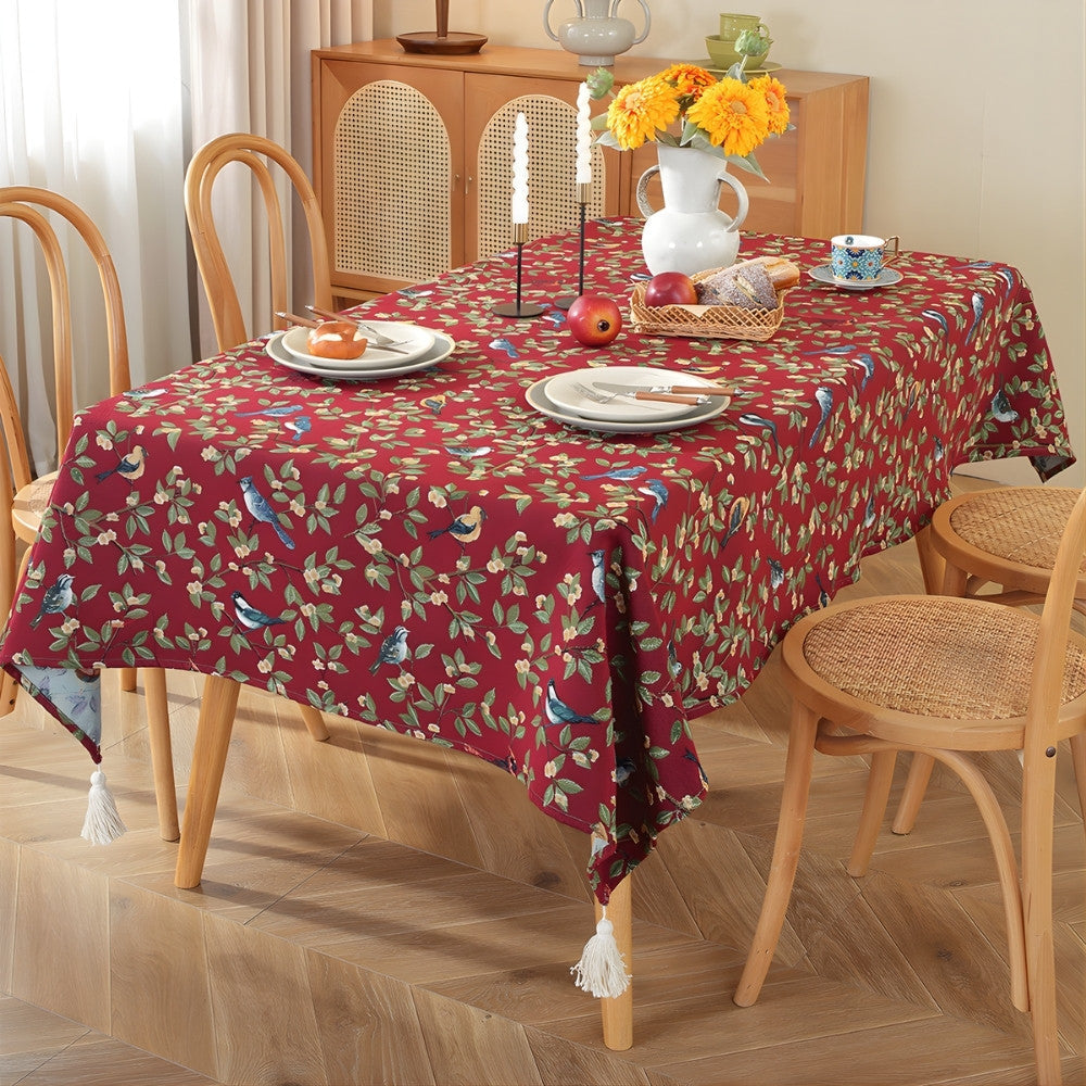 Lavish Heritage Floral & Bird Tablecloth 0