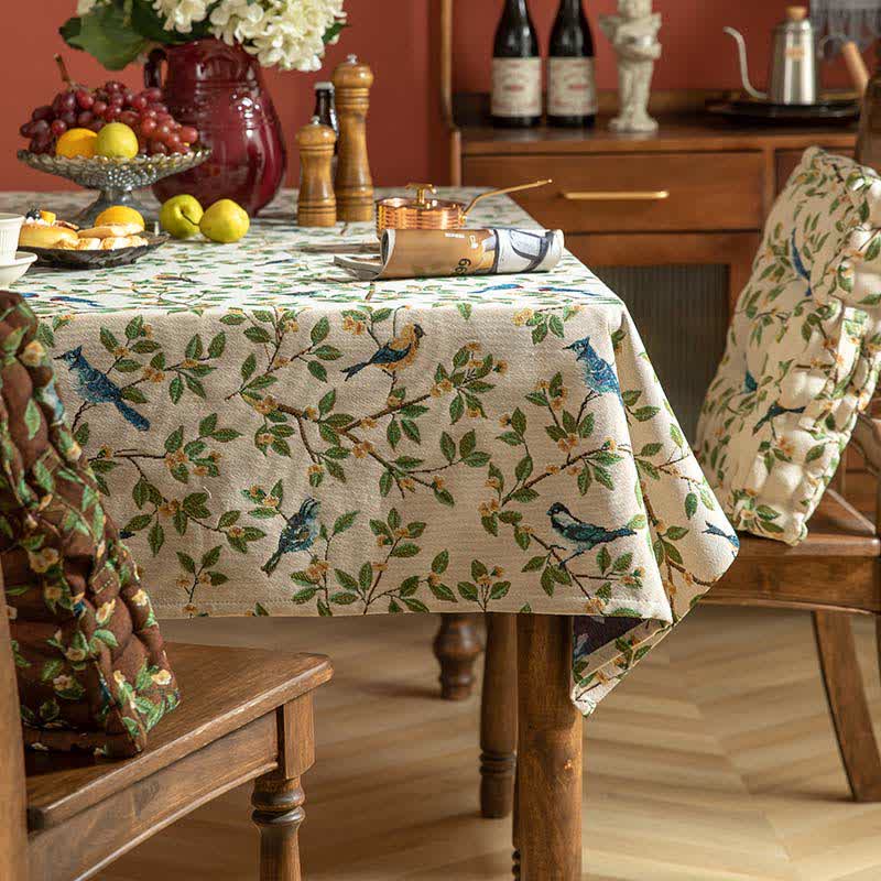Lavish Heritage Floral & Bird Tablecloth 1