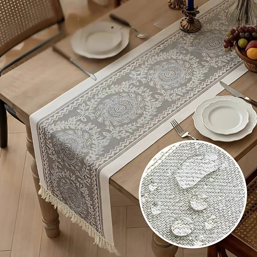 Leona Luxury Linen Table Runner 1