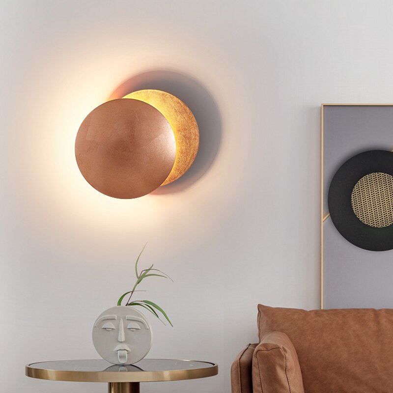 Lunaris | Elegant Modern Dual Disc LED Wall Sconce Light 4