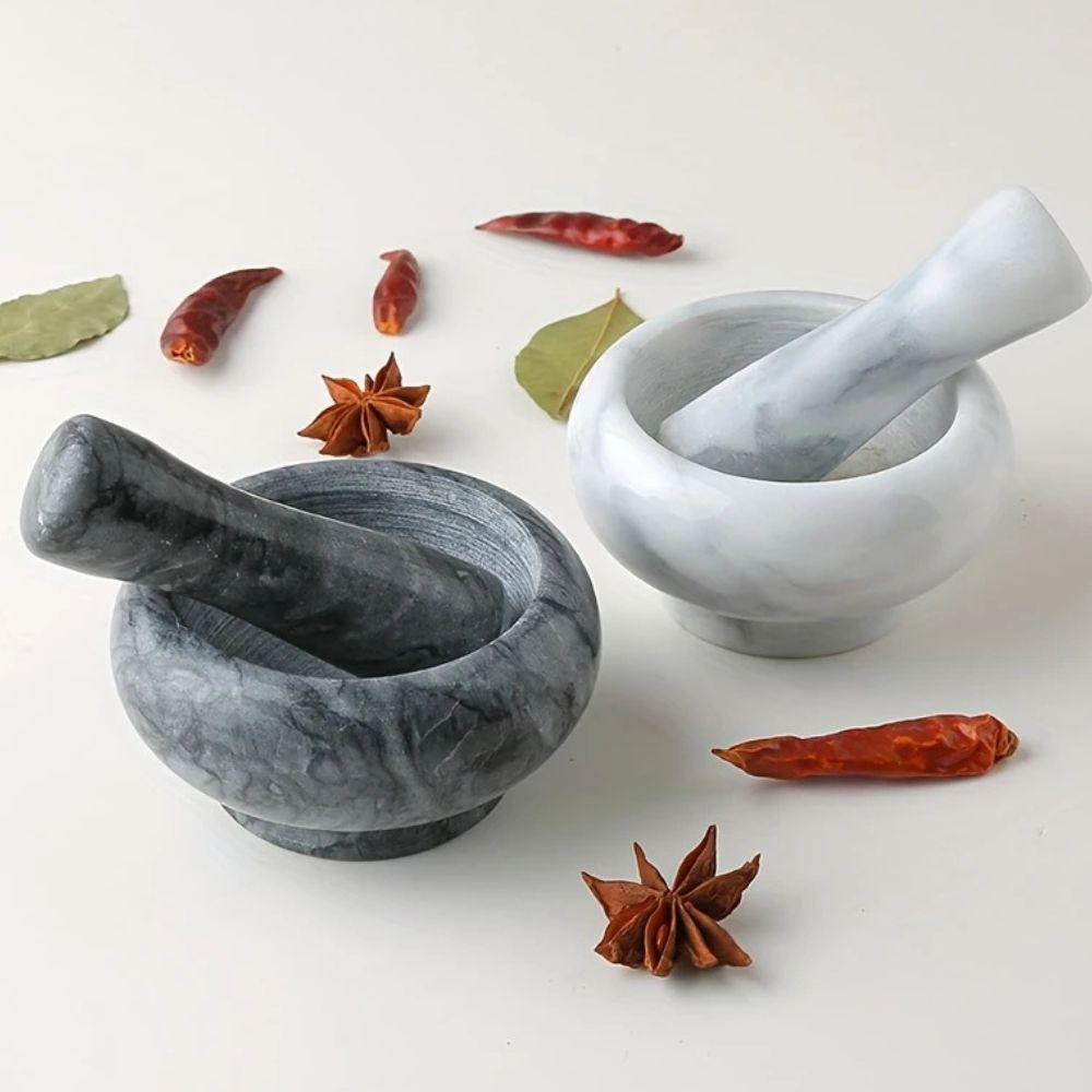 Marble Mortar and Pestle Set 2