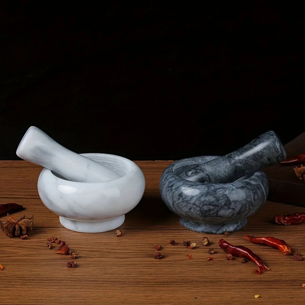 Marble Mortar and Pestle Set 3