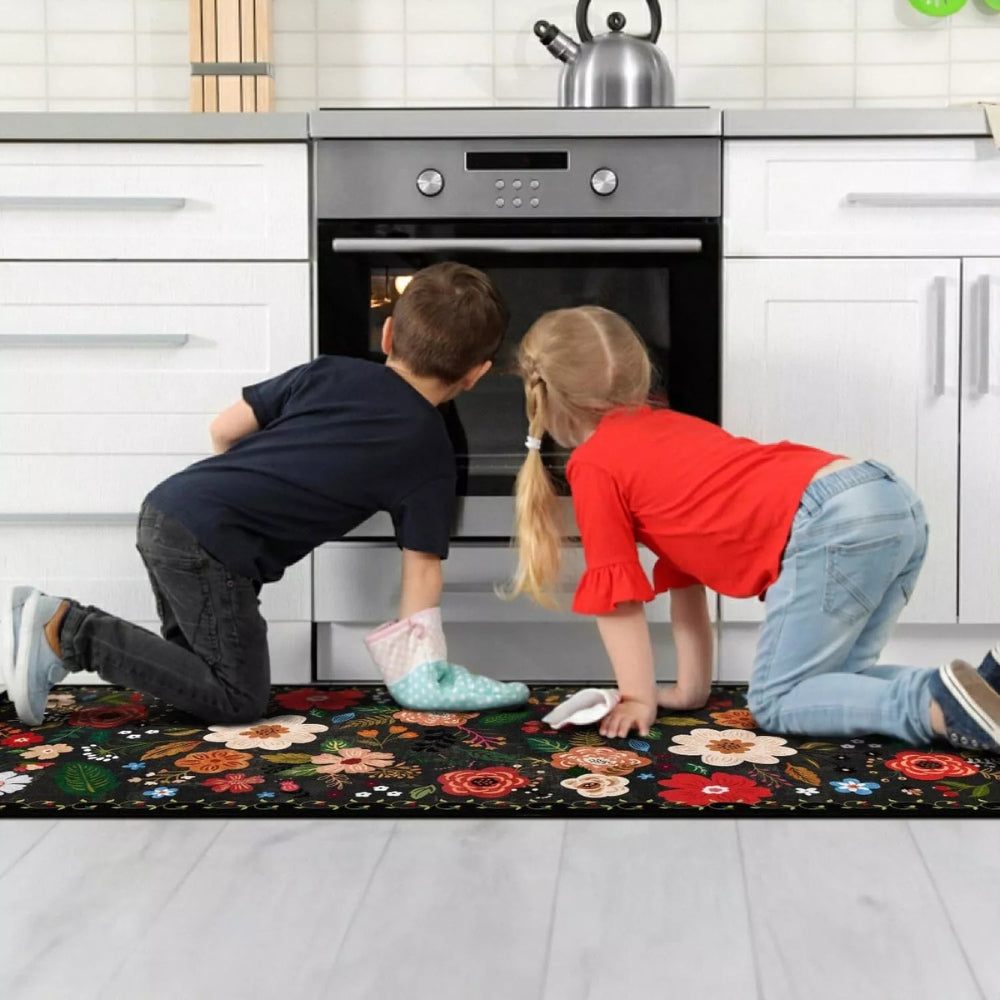 Meadow Boho Floral Kitchen Mat Set 7