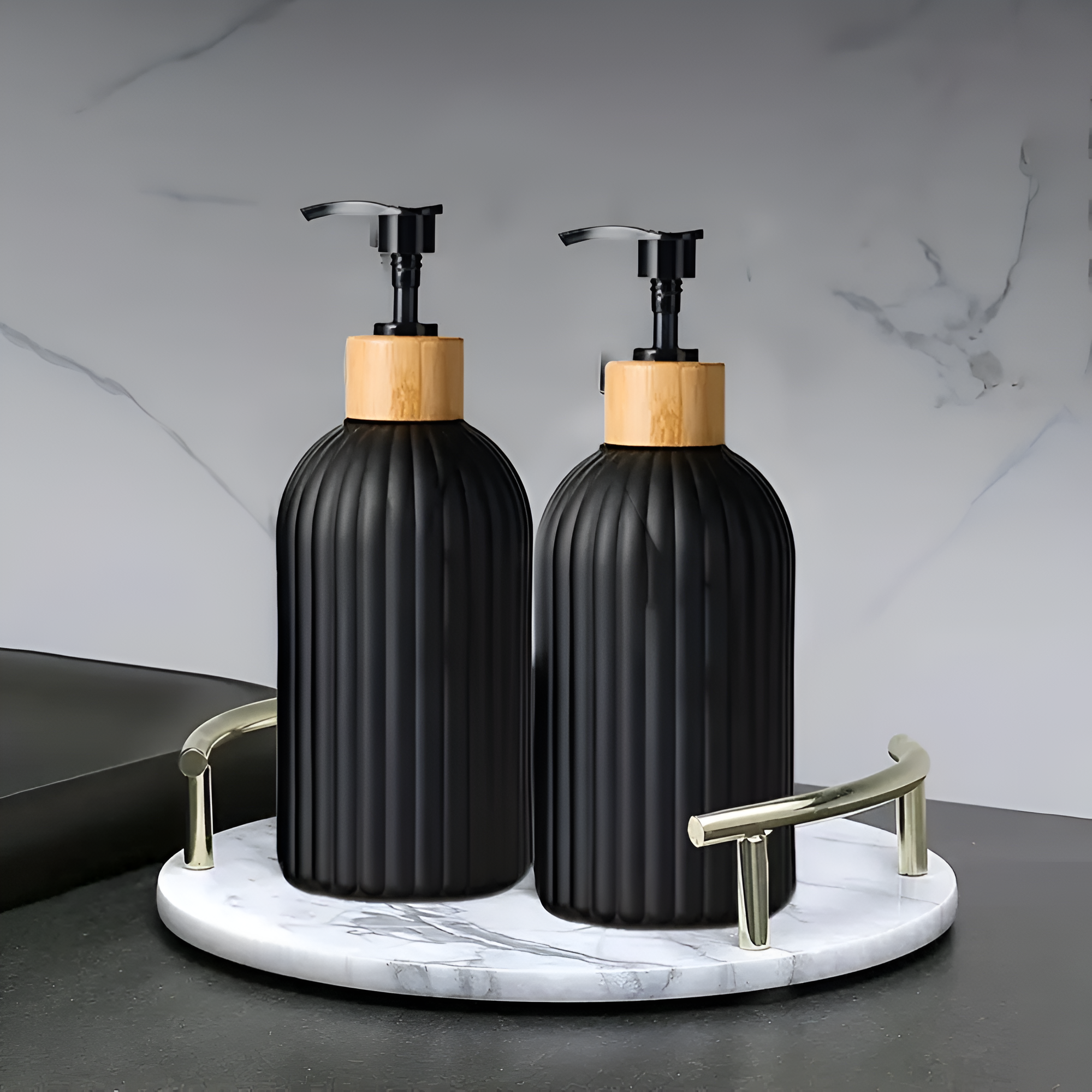 Minimalist Bamboo Pump Soap Dispenser 1