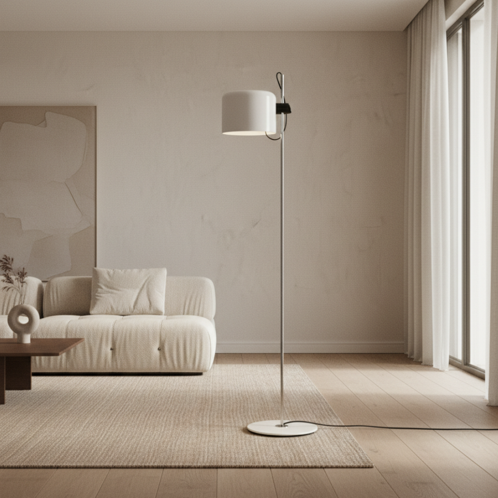 Modern Floor Lamp | Adjustable Black Standing Lamp with Flexible Illumination | Stylish Lighting Solution for Contemporary Spaces