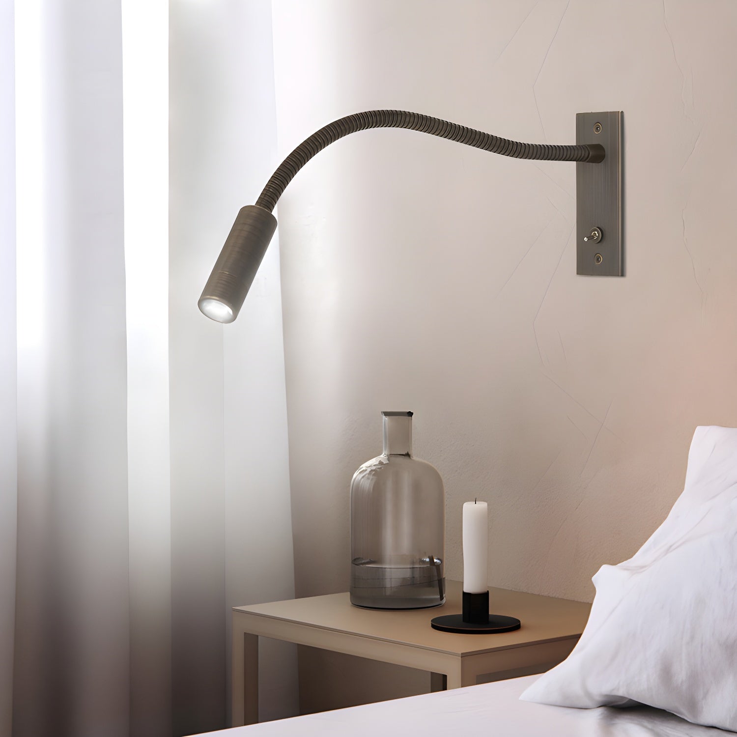 Modern LED Wall Sconces | Adjustable Gooseneck Design for Targeted Illumination