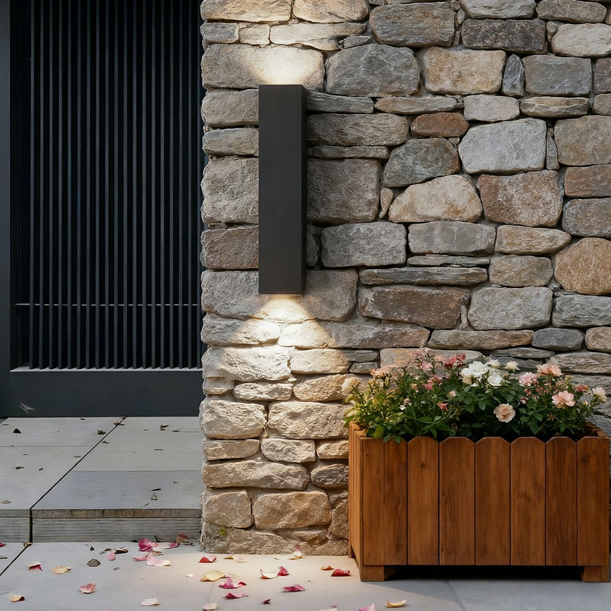 Modern Outdoor Wall Light | IP65 Waterproof Up Down Design with Integrated LED for Efficient Illumination