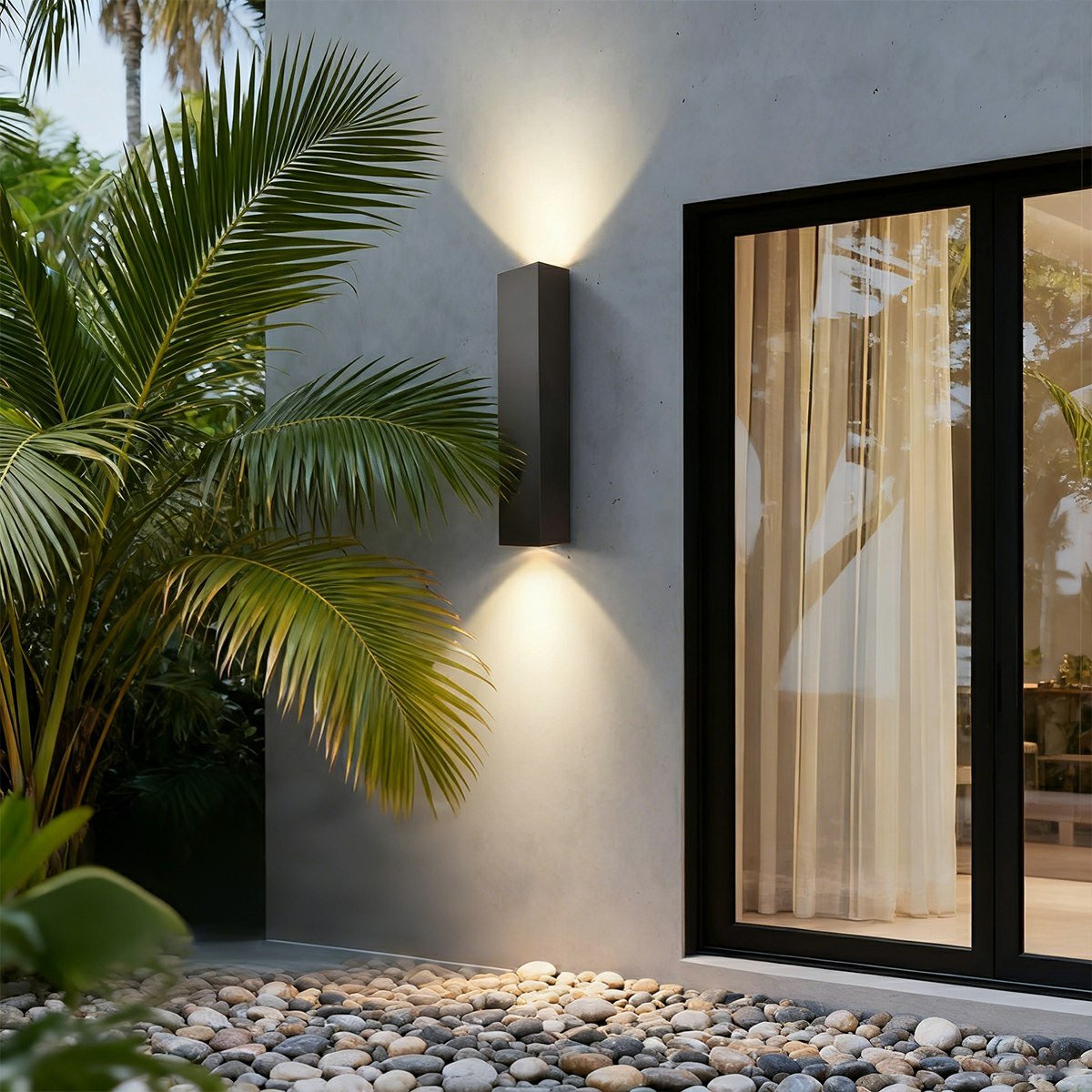Modern Outdoor Wall Light | IP65 Waterproof Up Down Design with Integrated LED for Efficient Illumination