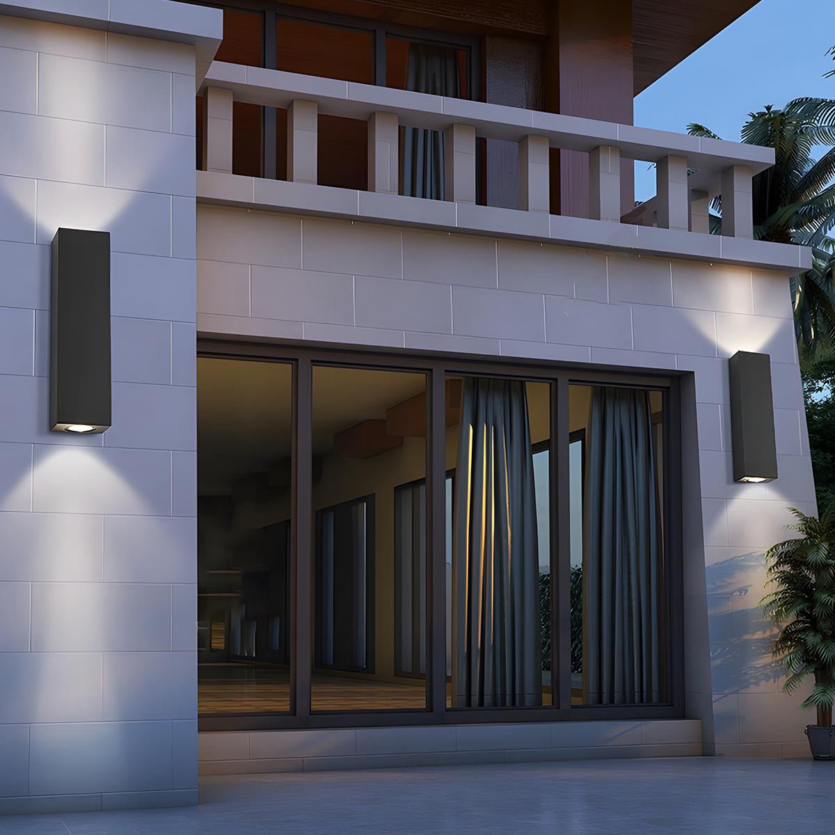 Modern Outdoor Wall Light | IP65 Waterproof Up Down Design with Integrated LED for Efficient Illumination