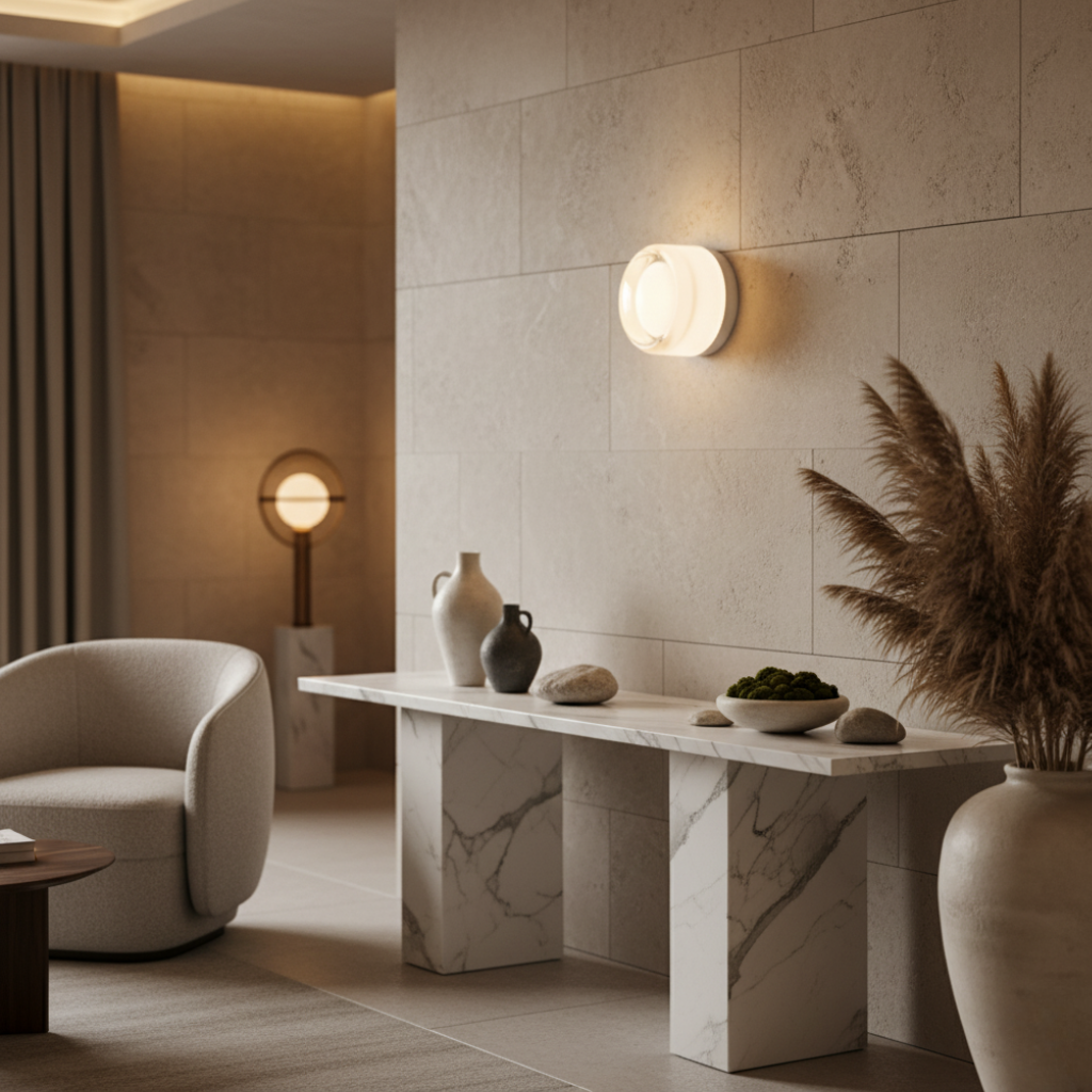 Modern Wall Sconce Lighting with Textured LED Glow | Minimalist Design for Ambient Illumination