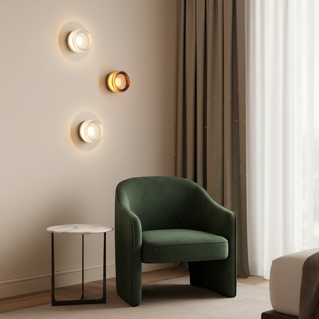 Modern Wall Sconce Lighting with Textured LED Glow | Minimalist Design for Ambient Illumination