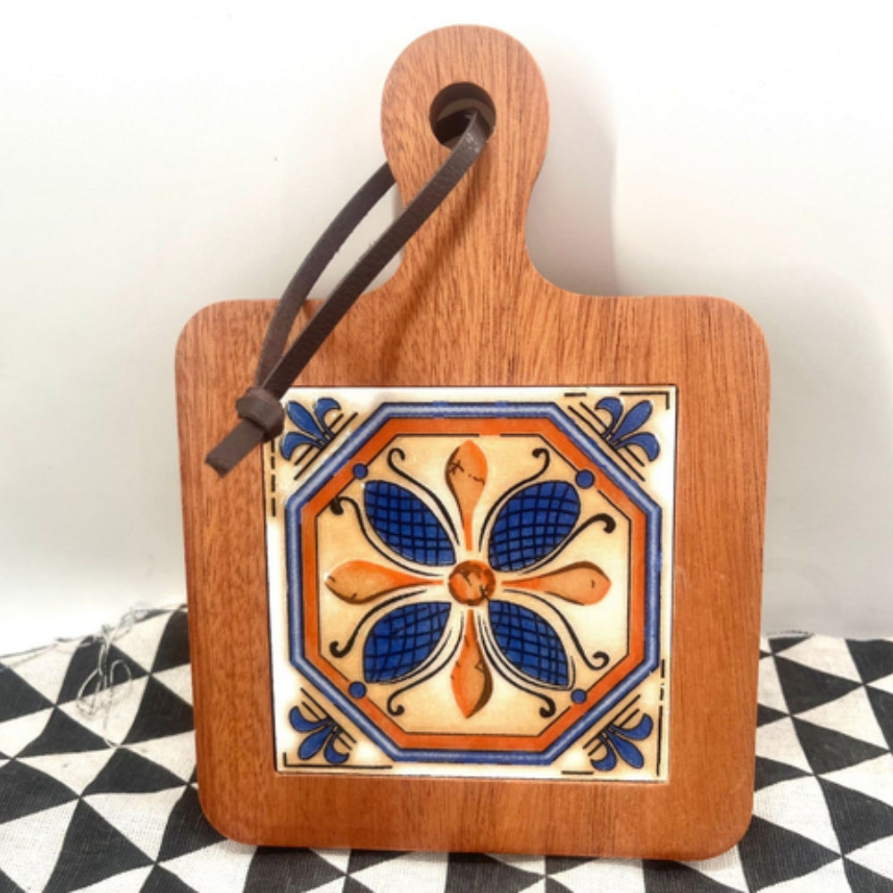 Moroccan Ebony Floral Wooden Trivets 0