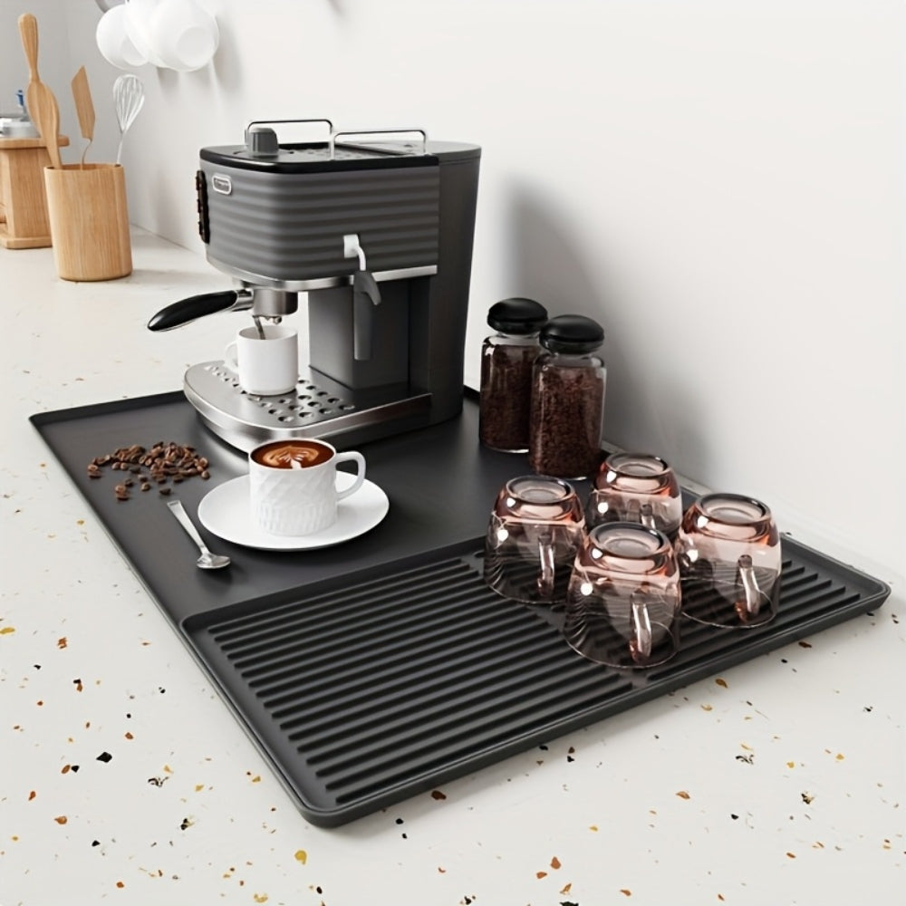 Multifunctional Silicone Coffee Bar Mat with Drainage 0