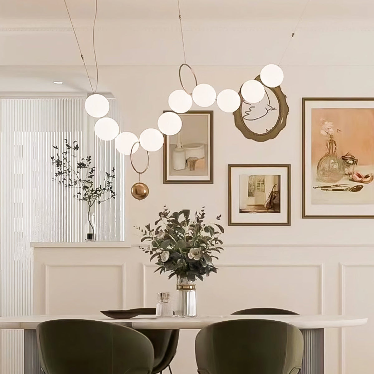 Glam Glass Bubble Cluster Pendant Light
