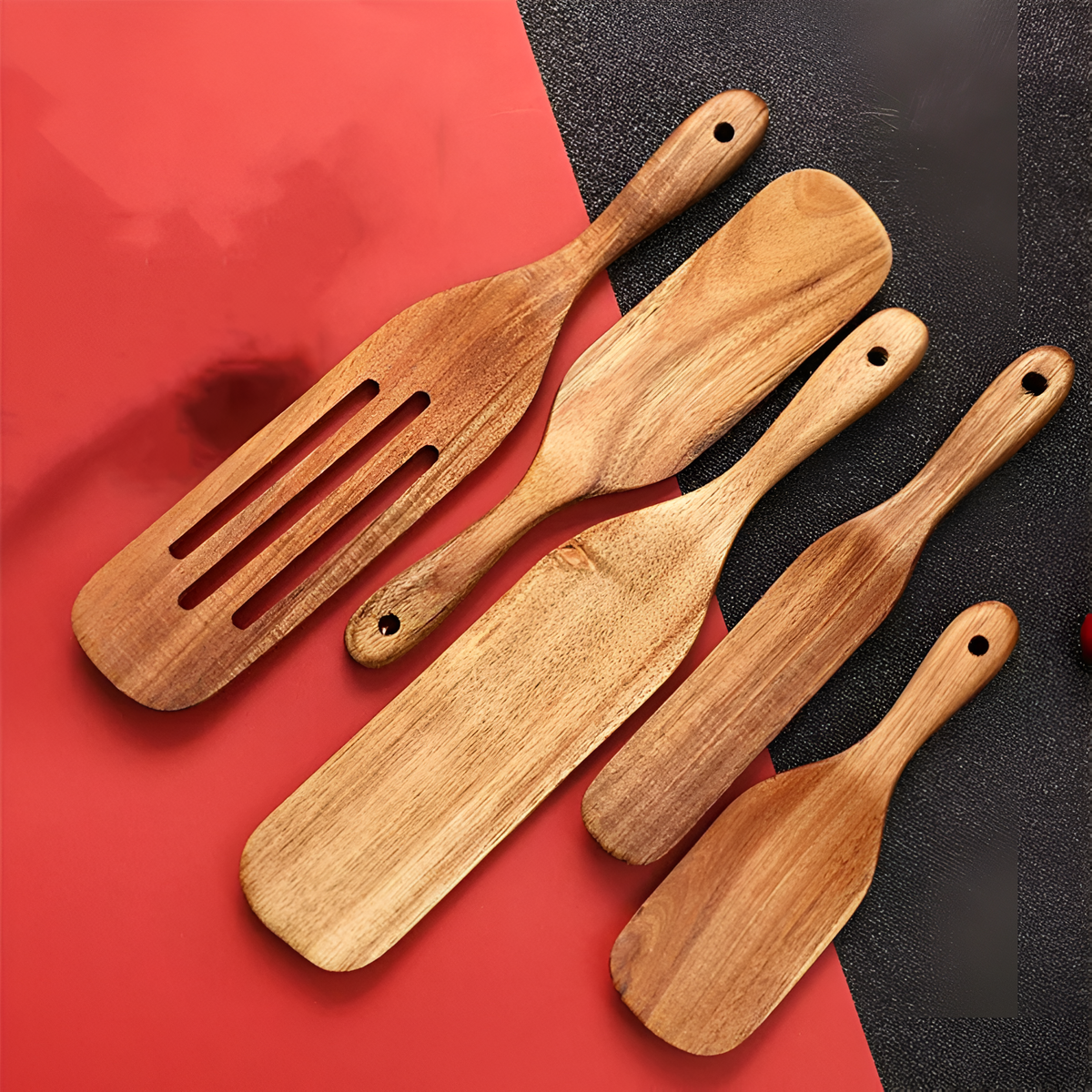 Non-Stick Wooden Spatula Set 1