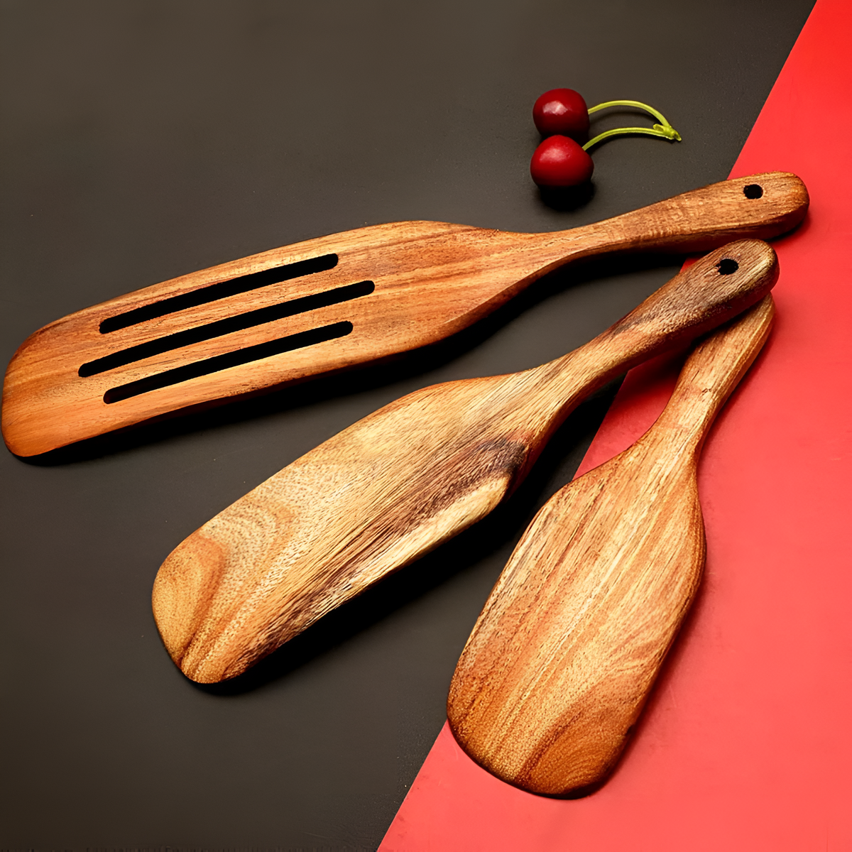 Non-Stick Wooden Spatula Set 4