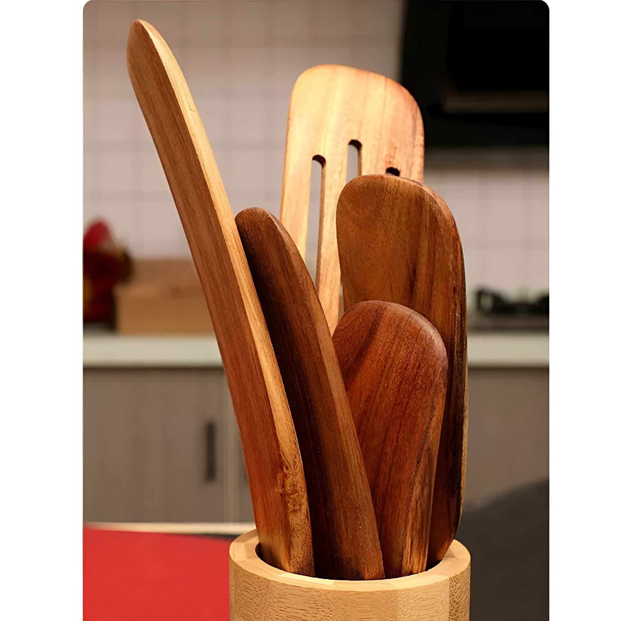 Non-Stick Wooden Spatula Set 6