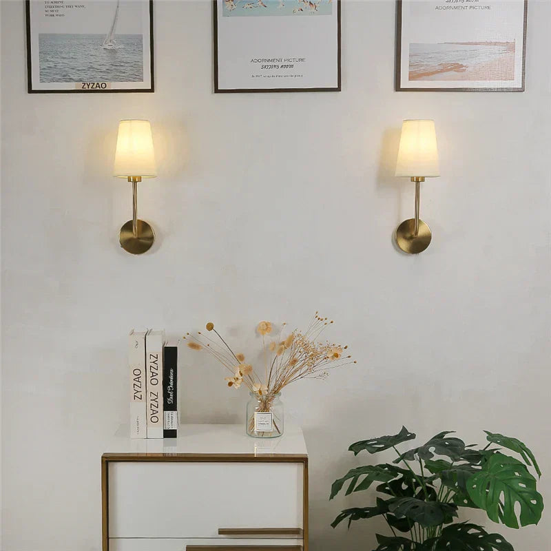 Wall Light Fixture | Modern Linen-Shade Decorative Wall Lamp