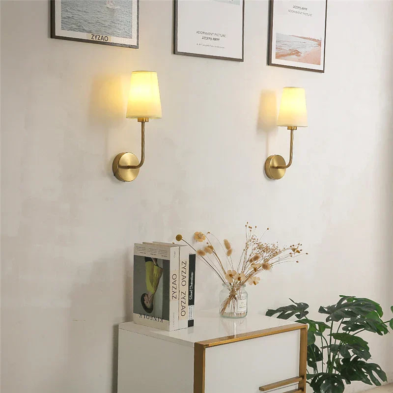 Wall Light Fixture | Modern Linen-Shade Decorative Wall Lamp