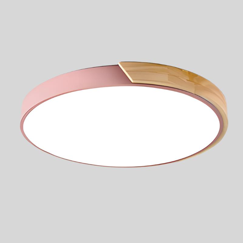 NordicGlow | Cozy Elegant Wooden Flush Mount Ceiling Light with LED 12
