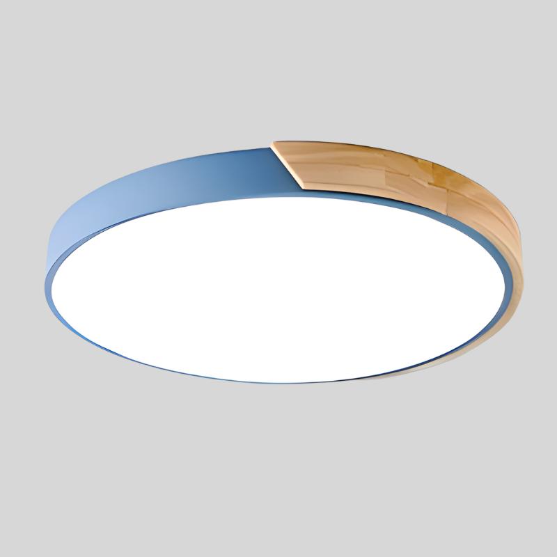 NordicGlow | Cozy Elegant Wooden Flush Mount Ceiling Light with LED 13