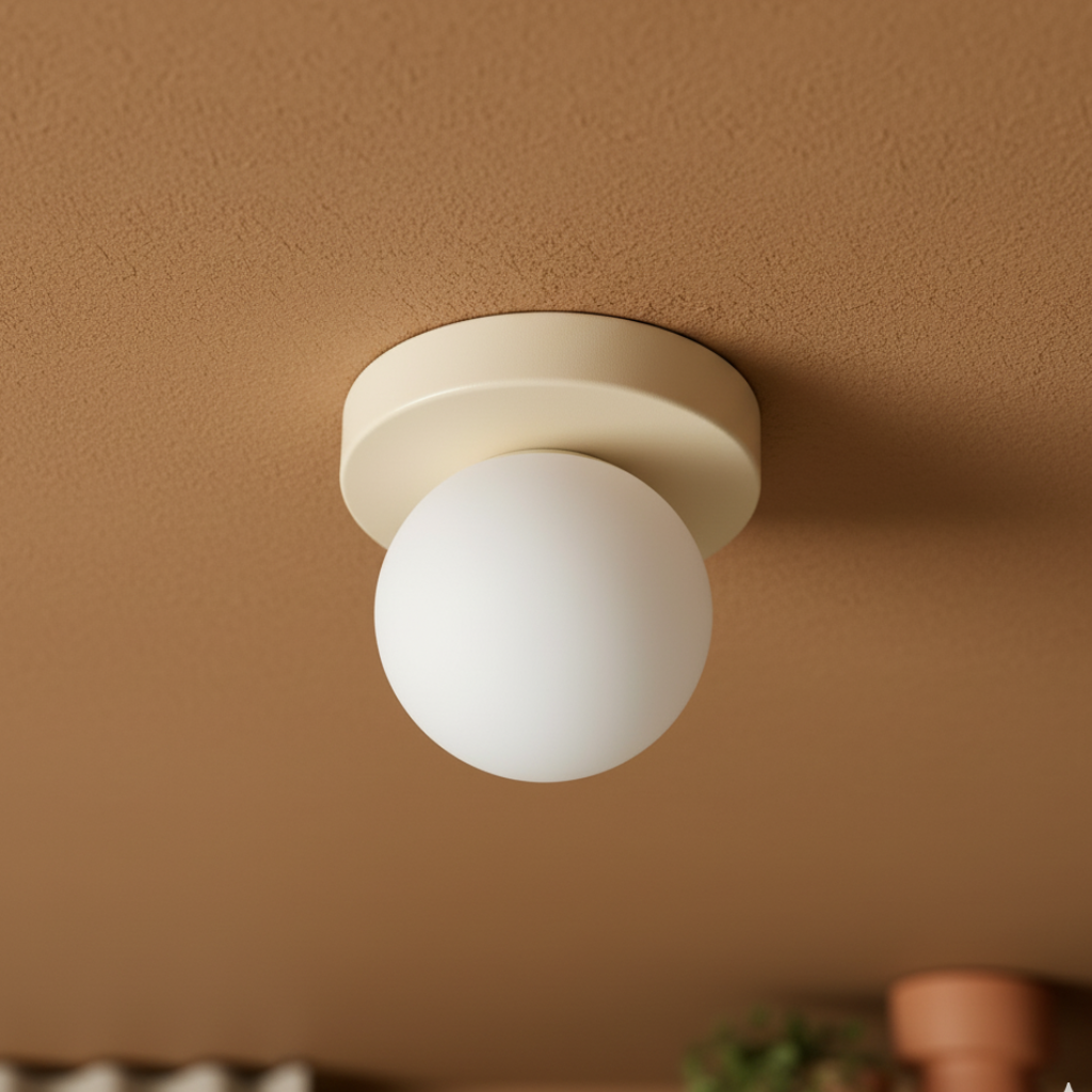 Nordic Minimalist | Wall & Ceiling Light with Frosted Glass Globe | Stylish Illumination for Modern Spaces