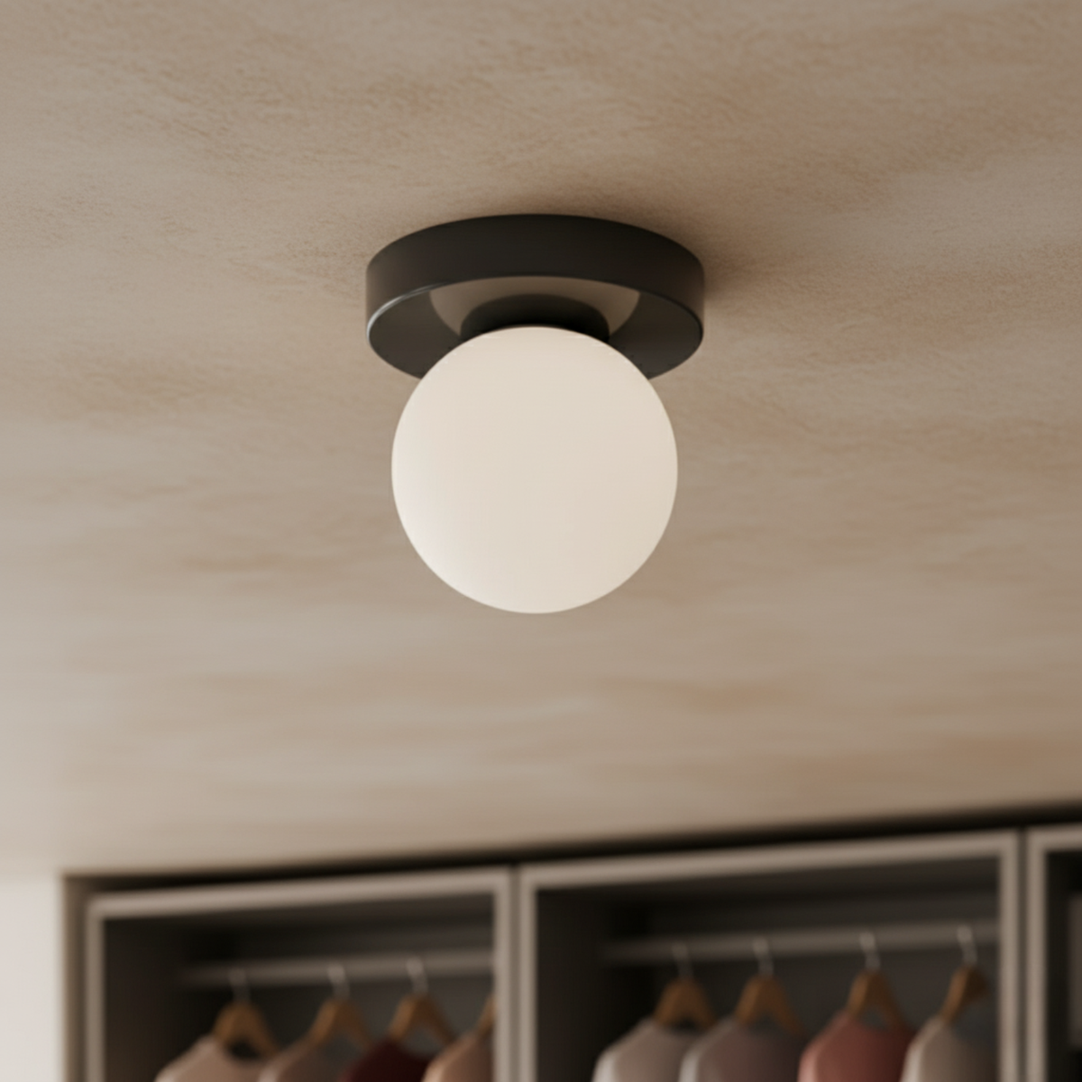 Nordic Minimalist | Wall & Ceiling Light with Frosted Glass Globe | Stylish Illumination for Modern Spaces