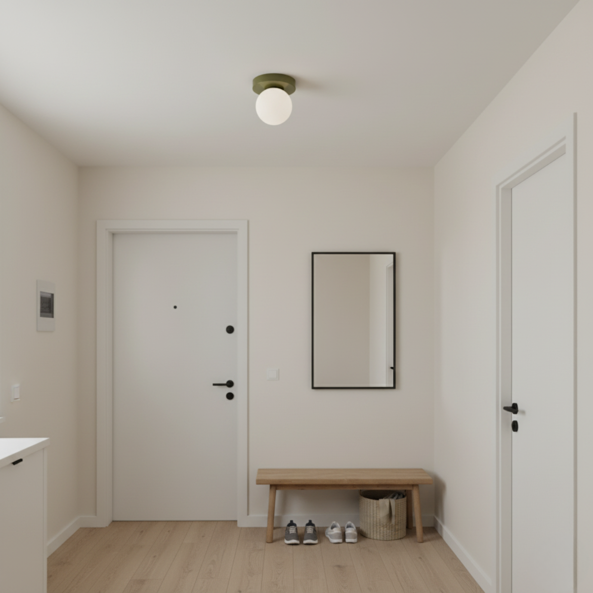 Nordic Minimalist | Wall & Ceiling Light with Frosted Glass Globe | Stylish Illumination for Modern Spaces