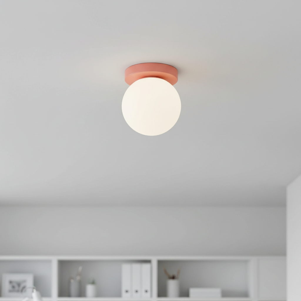 Nordic Minimalist | Wall & Ceiling Light with Frosted Glass Globe | Stylish Illumination for Modern Spaces