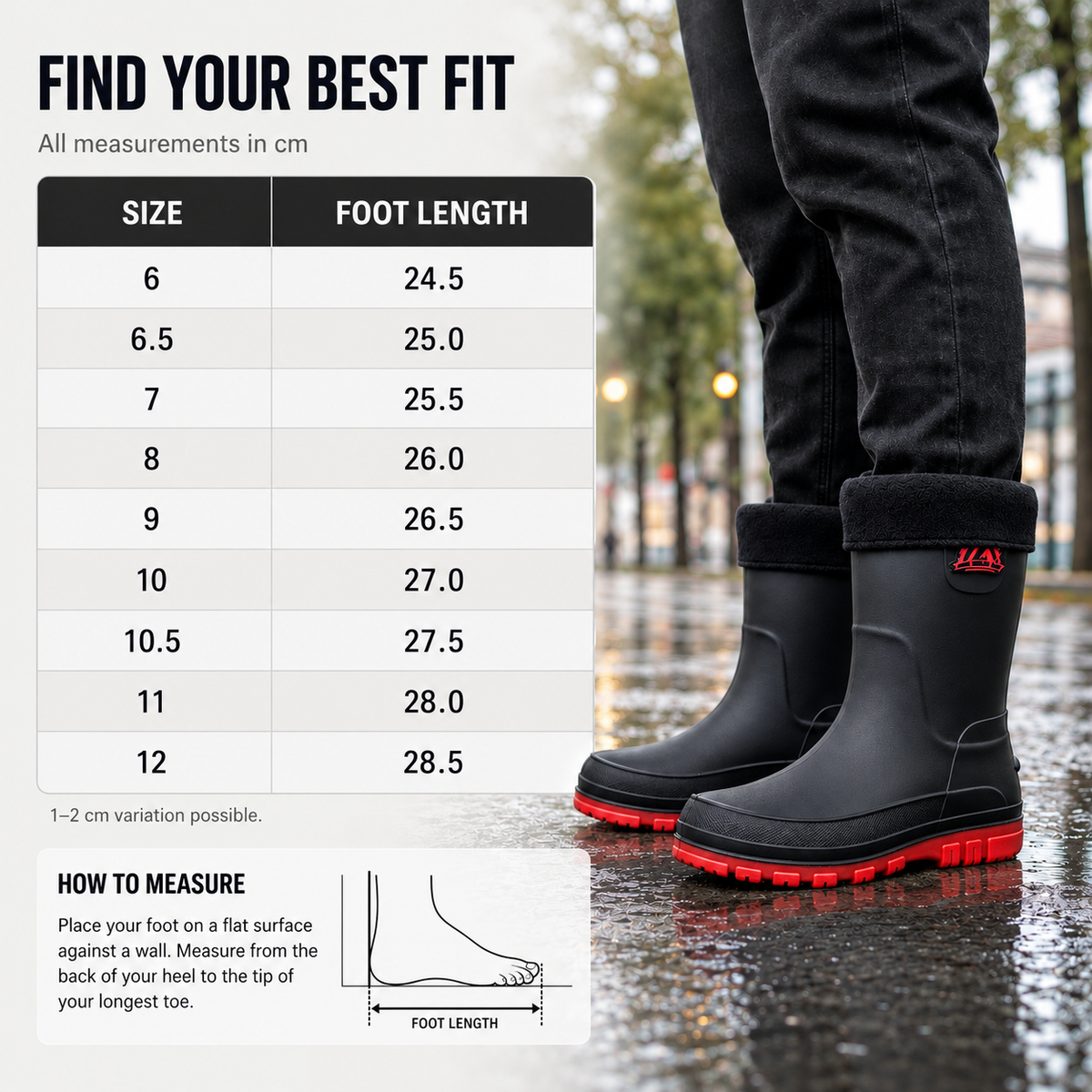 Women's Waterproof Insulated Rain Boots