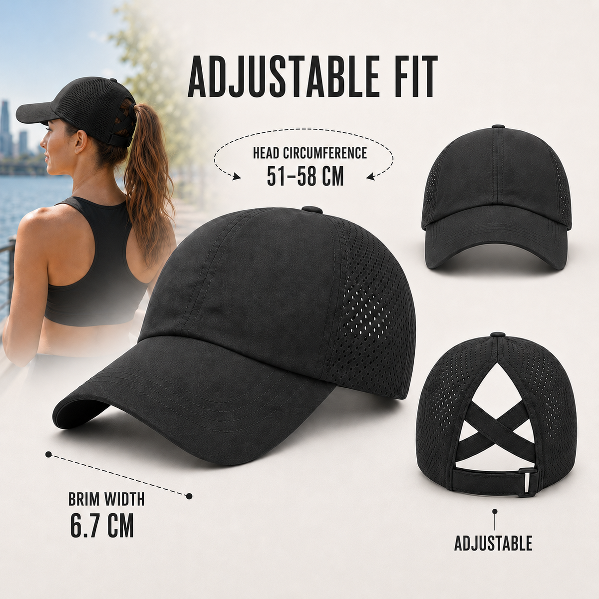 Adjustable Sports Ponytail Baseball Cap