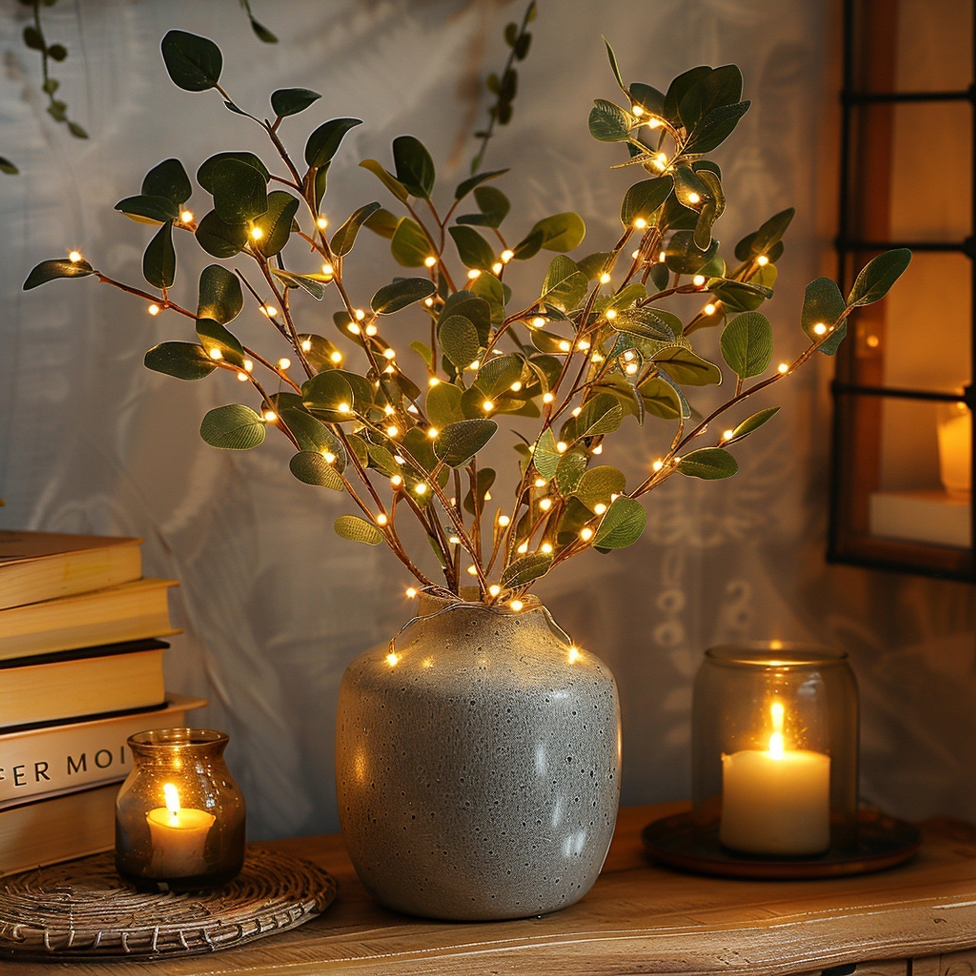 OliveGlow | Enchanting Warm White Battery Operated Fairy Light Branch 1
