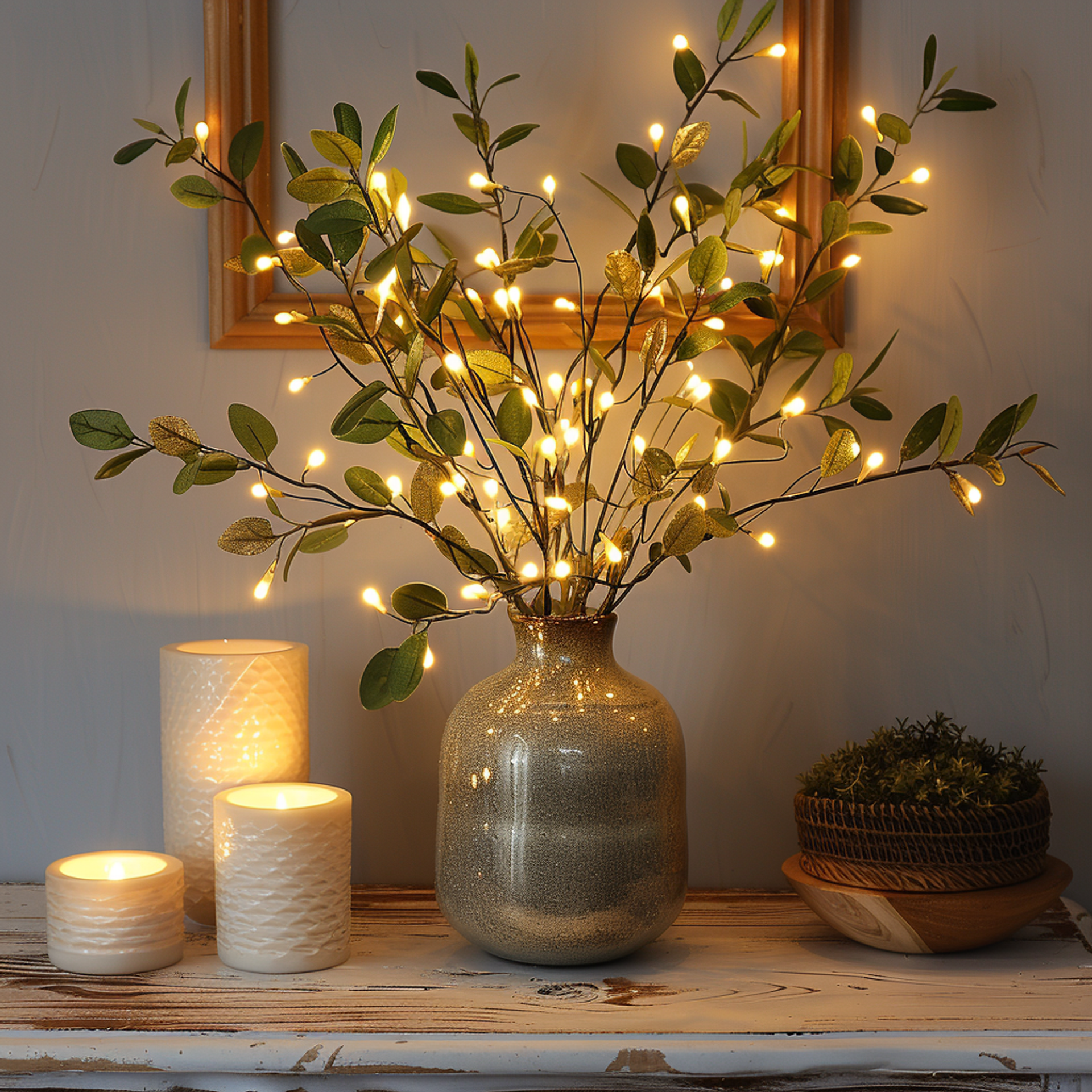 OliveGlow | Enchanting Warm White Battery Operated Fairy Light Branch 5