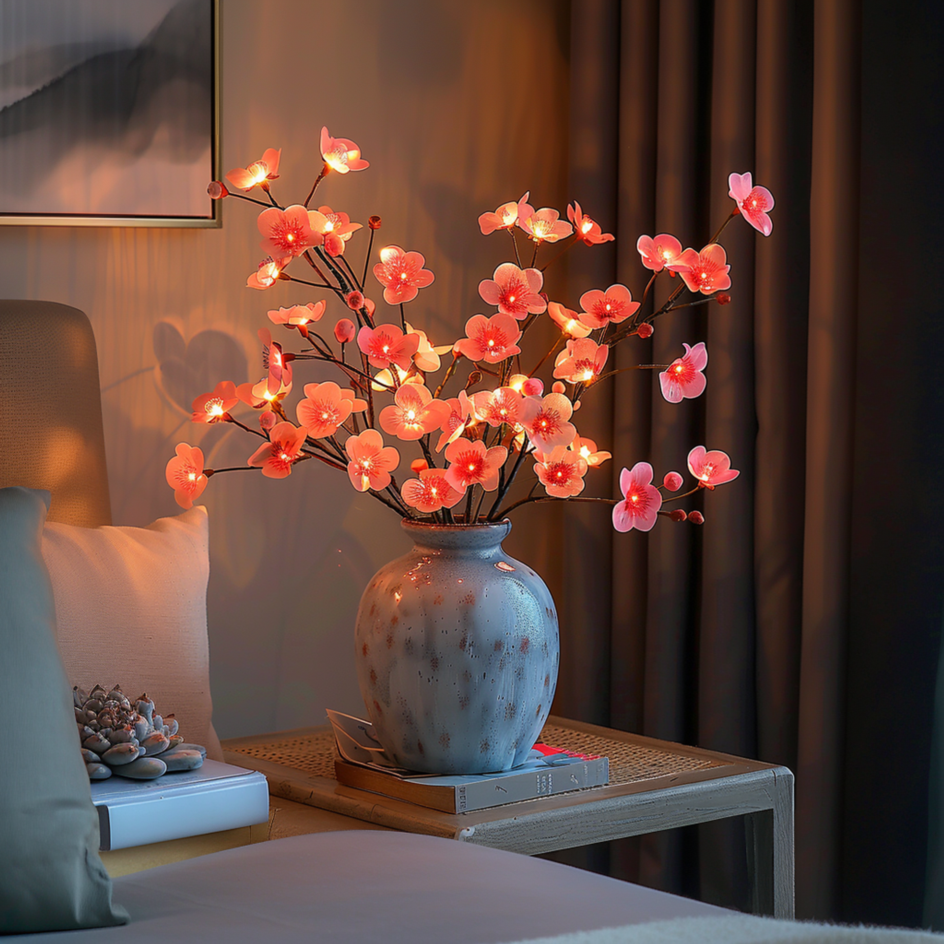 OliveGlow | Enchanting Warm White Battery Operated Fairy Light Branch 6
