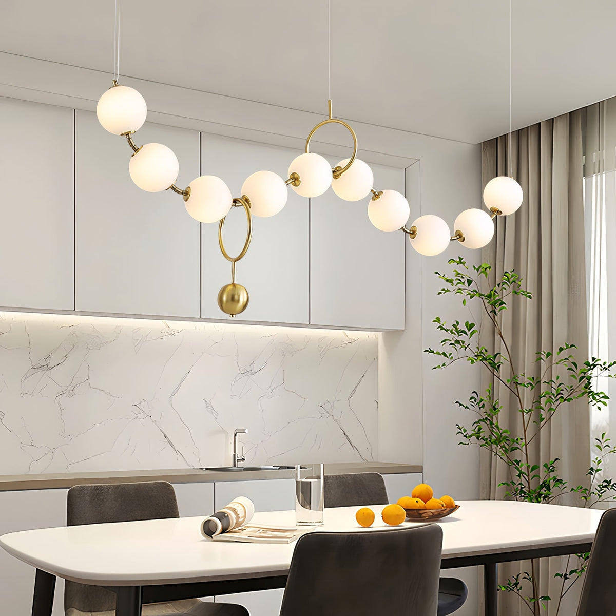Glam Glass Bubble Cluster Pendant Light