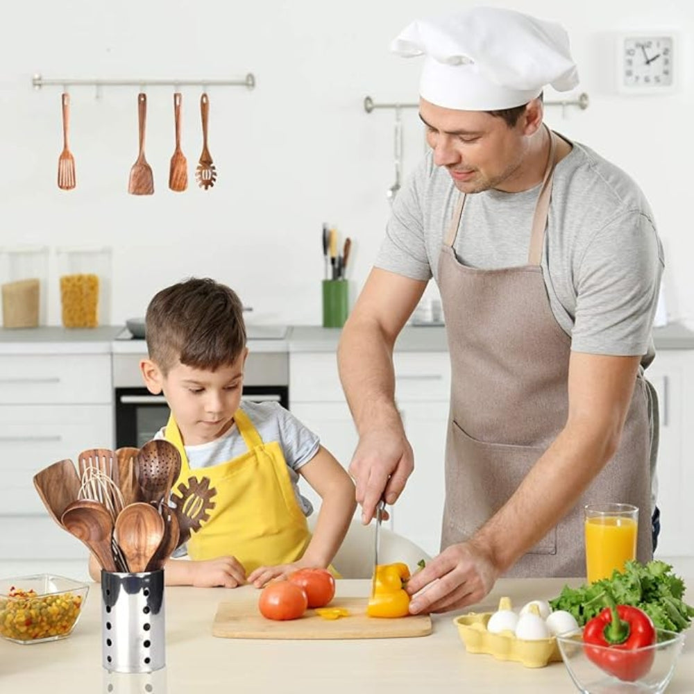 Premium Wooden Cooking Utensils | 7 Sets 2